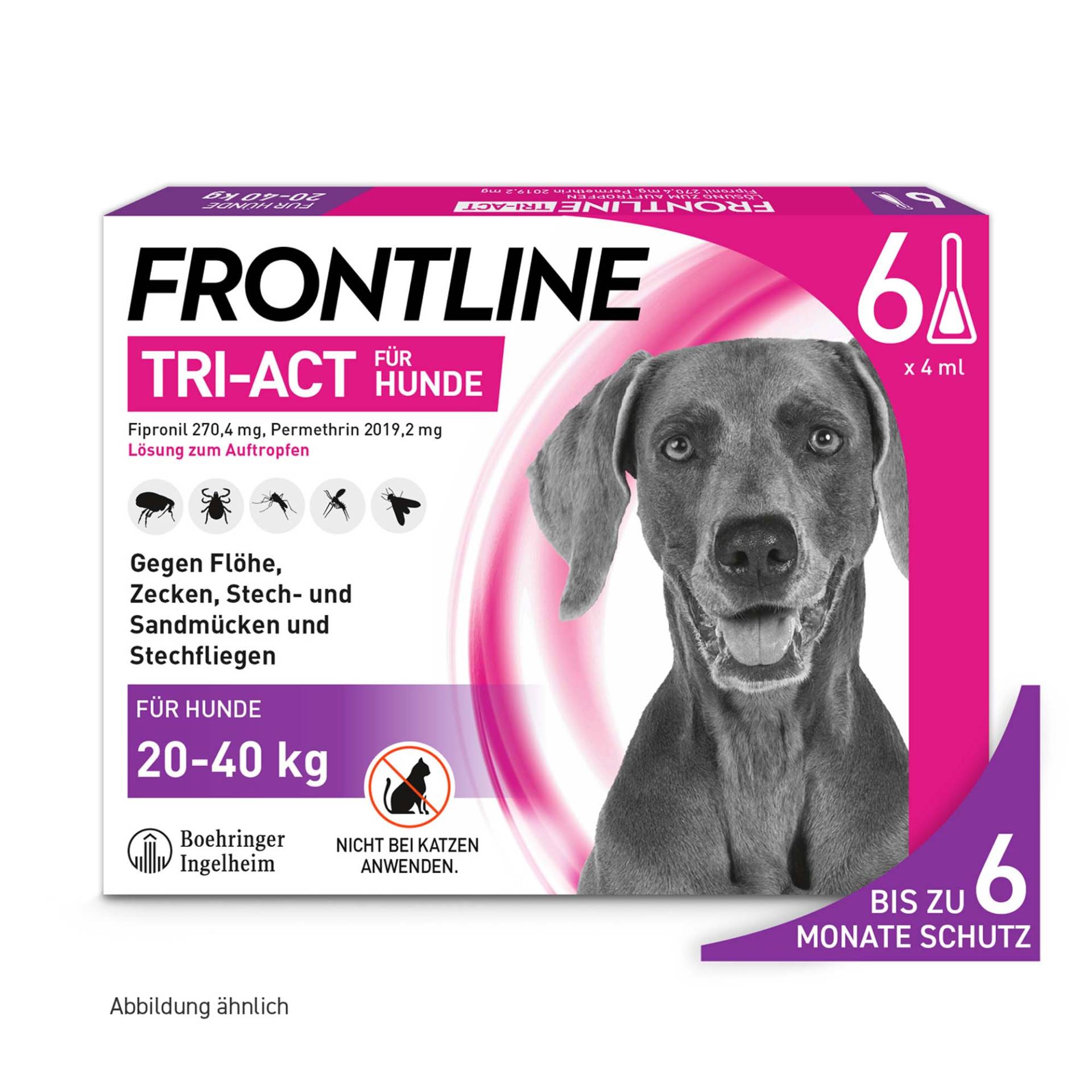 Frontline® TRI-ACT Hunde L (20 - 40 kg) - 6 Pipetten x 4 ml von Frontline