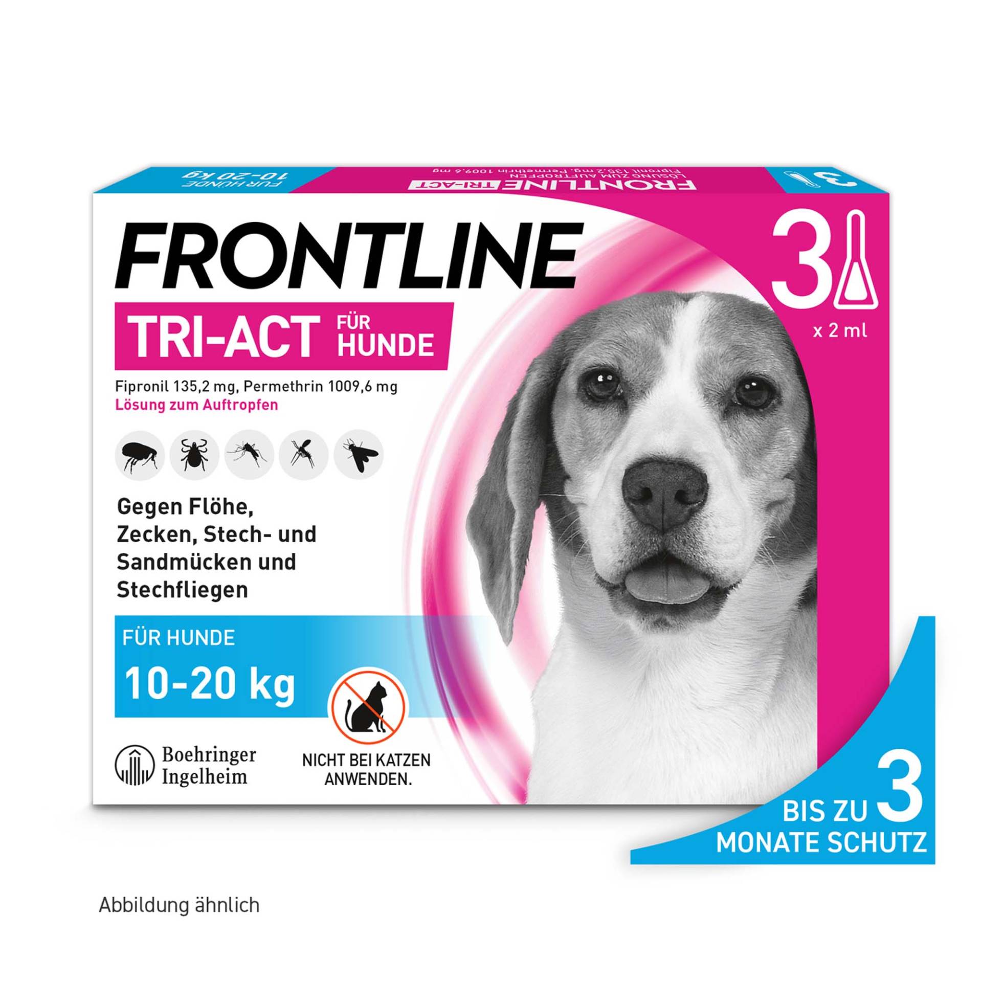 Frontline® TRI-ACT Hunde M (10 - 20 kg) - 3 Pipetten x 2 ml von Frontline