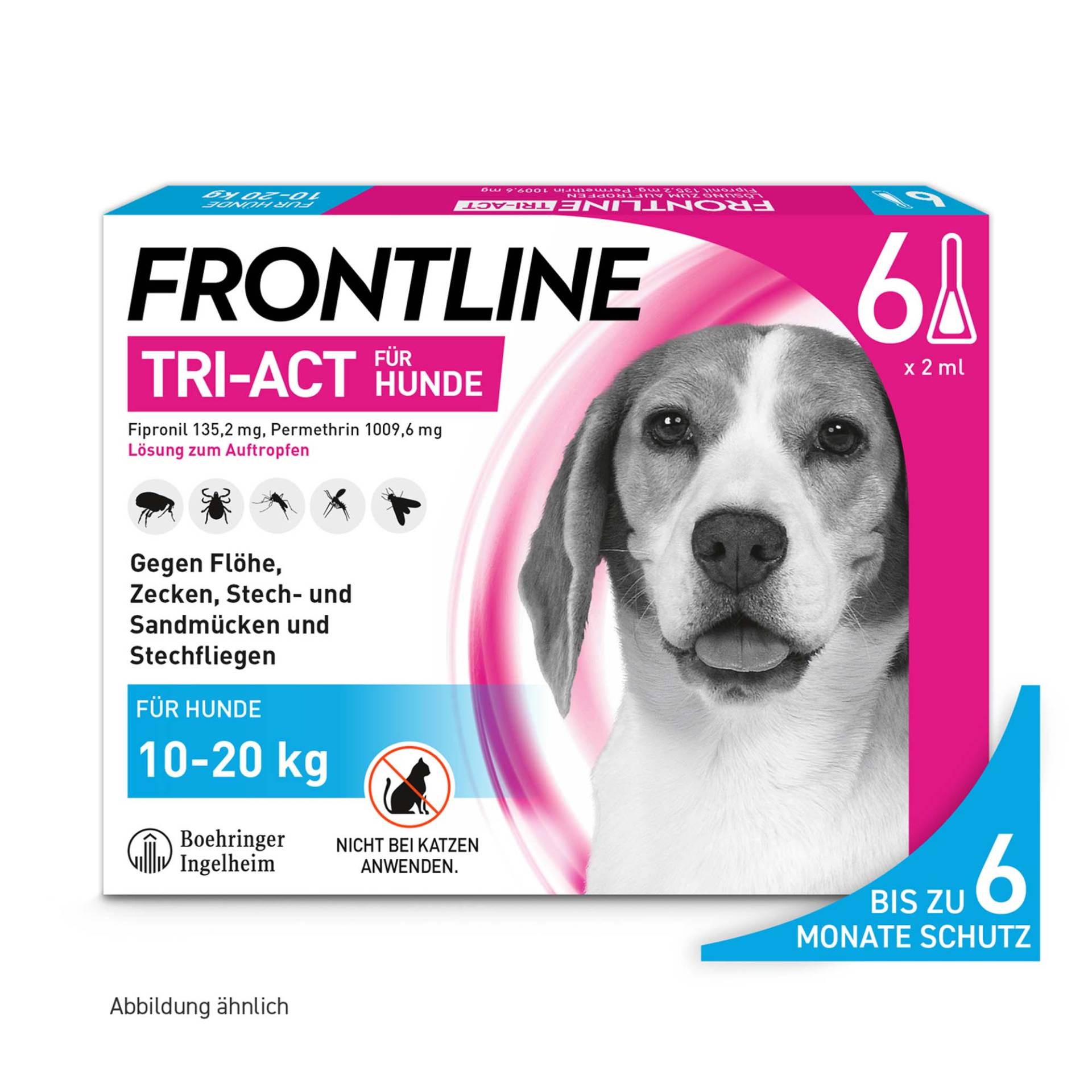 Frontline® TRI-ACT Hunde M (10 - 20 kg) - 6 Pipetten x 2 ml von Frontline