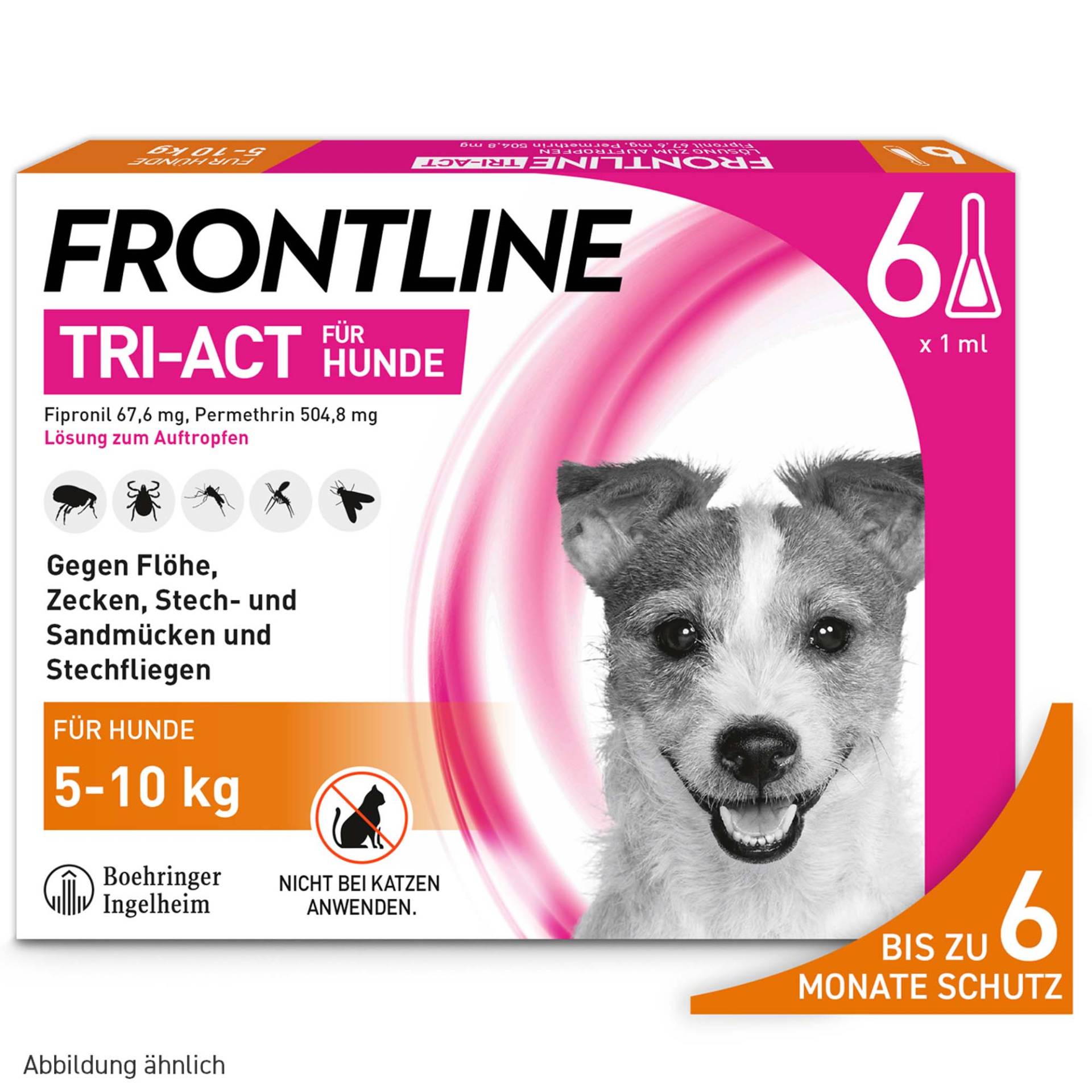 Frontline® TRI-ACT Hunde S (5 - 10 kg) - 6 Pipetten x 1 ml von Frontline