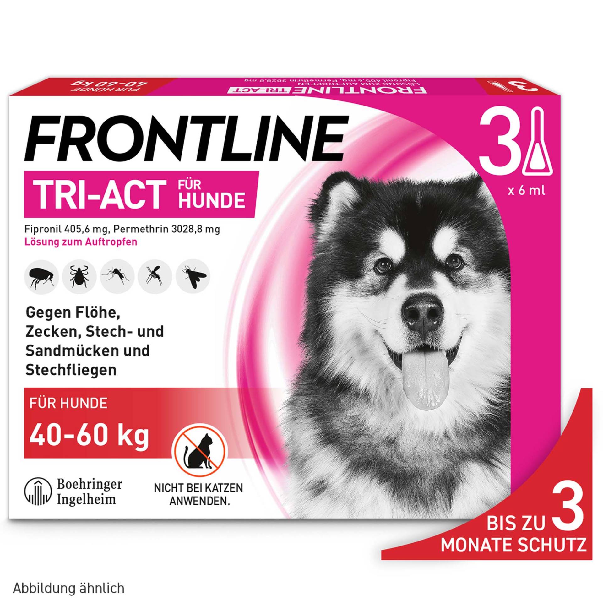 Frontline® TRI-ACT Hunde XL (40 - 60 kg) - 3 Pipetten x 6 ml von Frontline