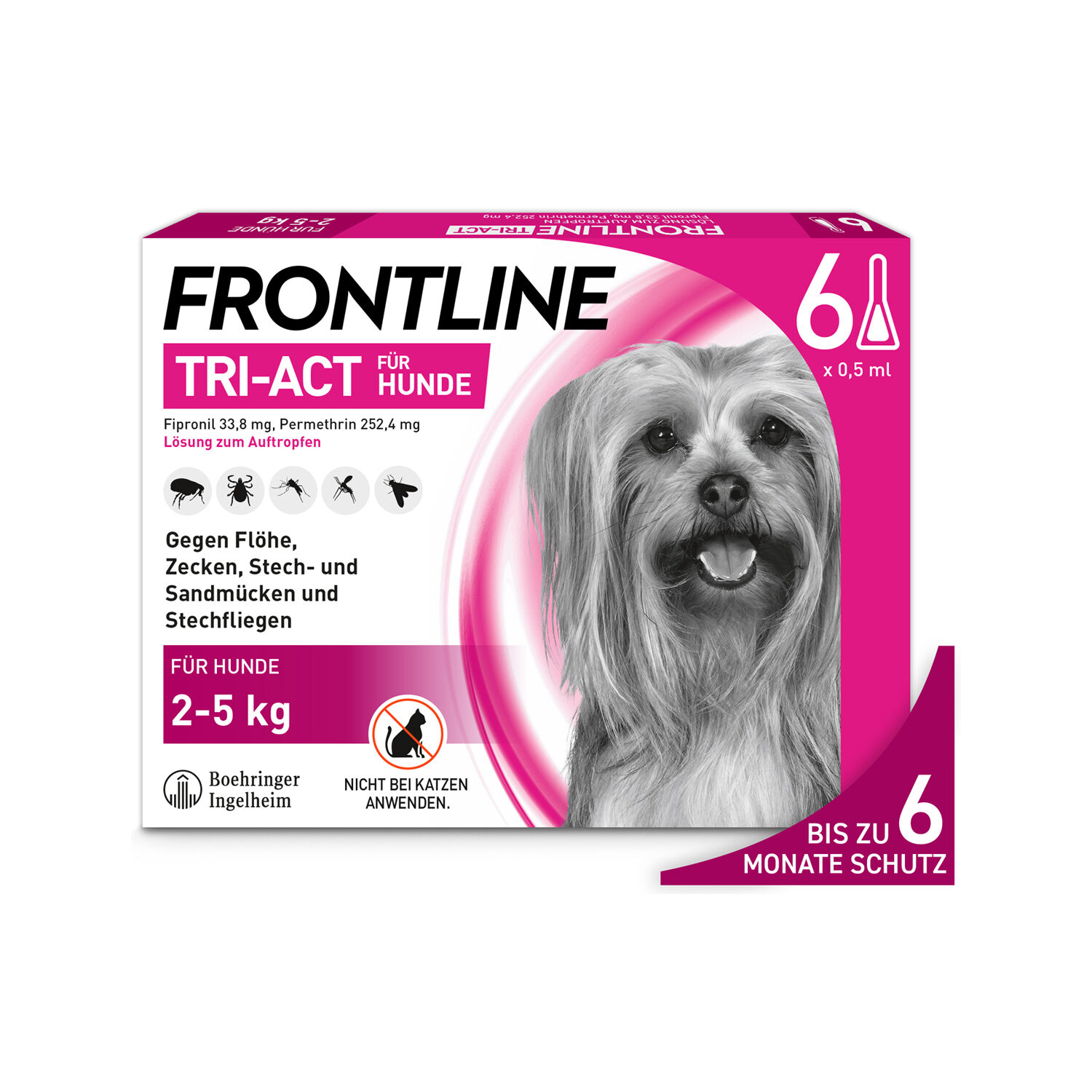 Frontline Tri-Act für Hunde 2-5 kg - 3 Pipetten Frontline Tri-Act für Hunde 2-5 kg - 3 Pipetten von Frontline