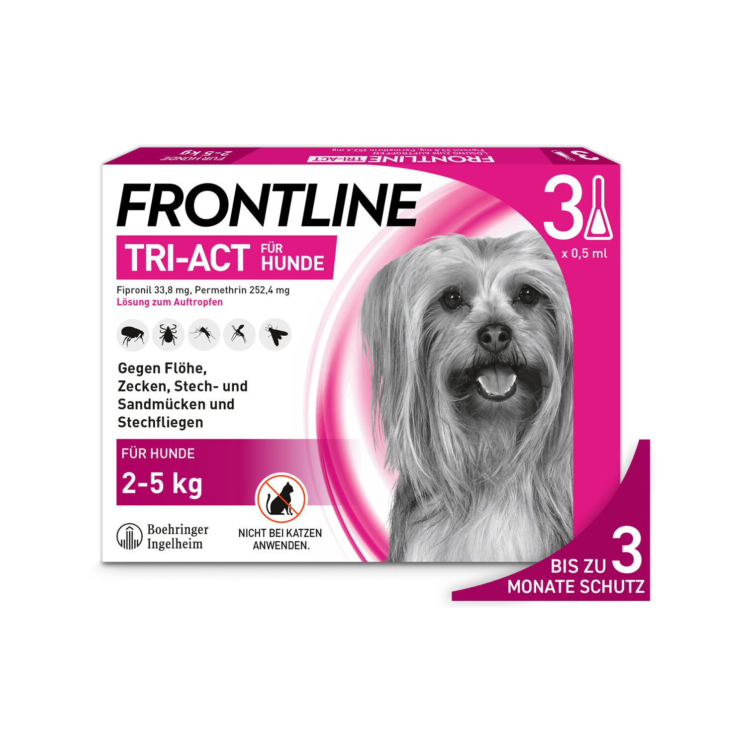 Frontline Tri-Act für Hunde 2-5 kg - 6 Pipetten von Frontline