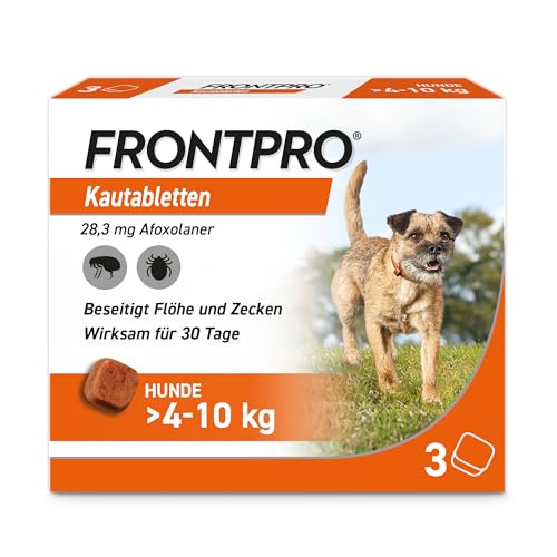 Frontpro 28 mg für Hunde 4-10 kg 3 Kautabletten von Frontline
