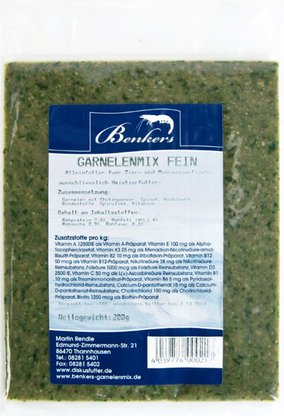 Benkers Garnelenmix fein 200g von Frostfutter Lager M
