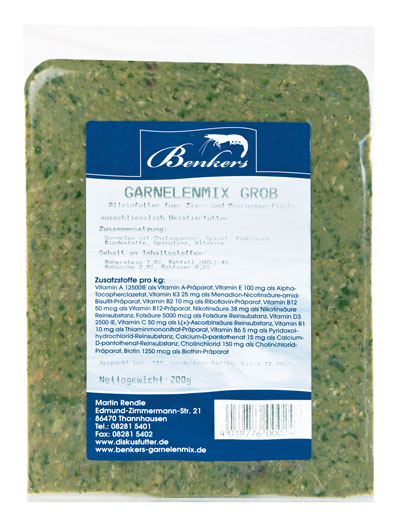 Benkers Garnelenmix grob 200g von Frostfutter Lager M