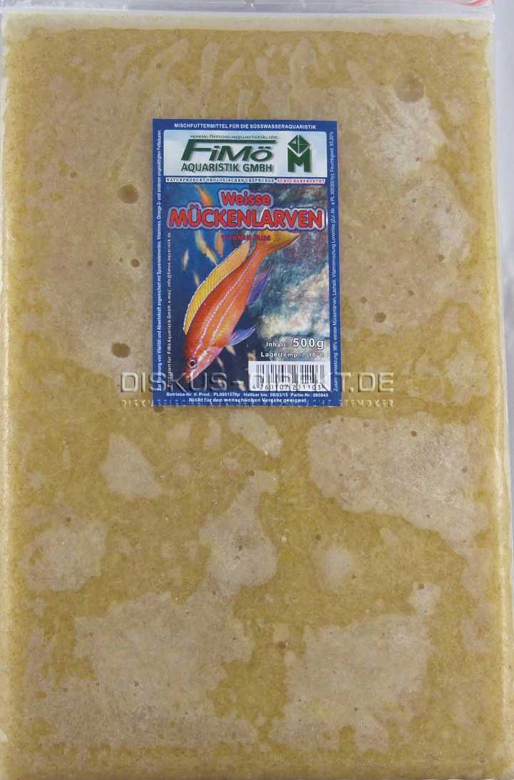 Mückenlarven weiß, 500g Flatpack von Frostfutter Lager M