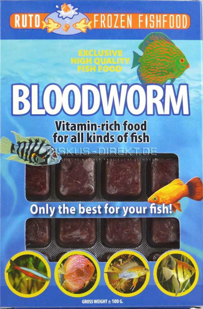 Rote Mückenlarven New Line 100g Blister von Frostfutter Lager M