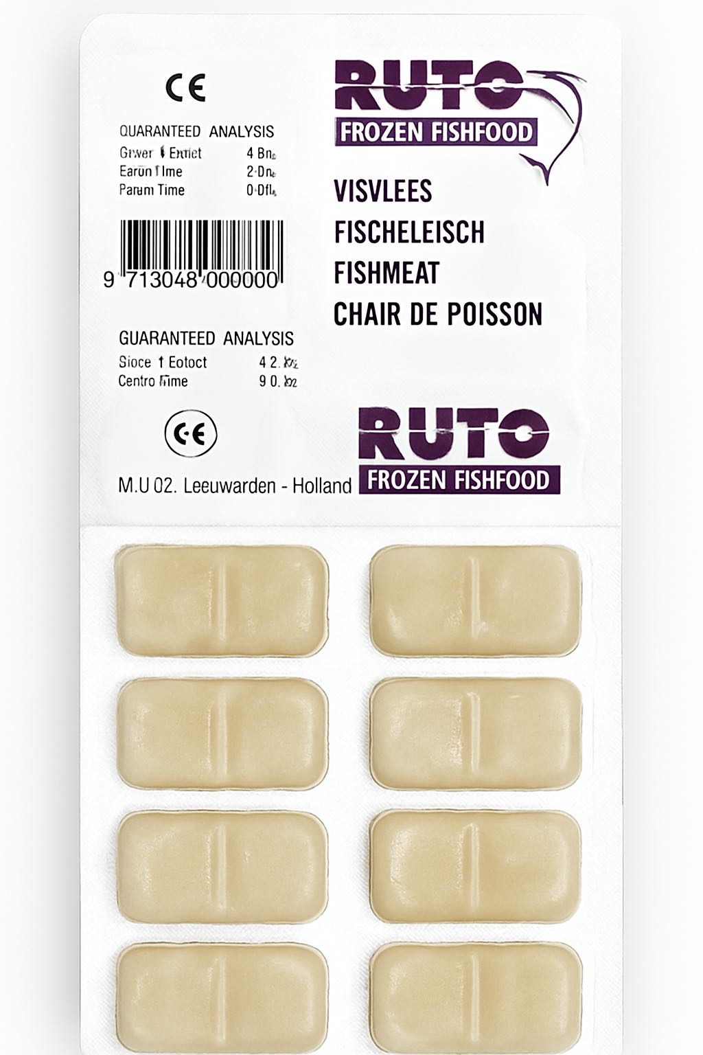 Rutos Blister Fischfleisch 100g von Frostfutter Lager M