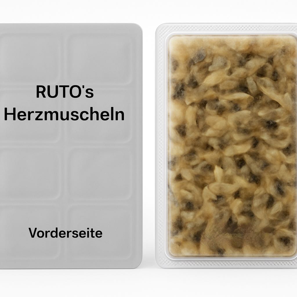 Rutos Blister Herzmuscheln ganz 100g von Frostfutter Lager M