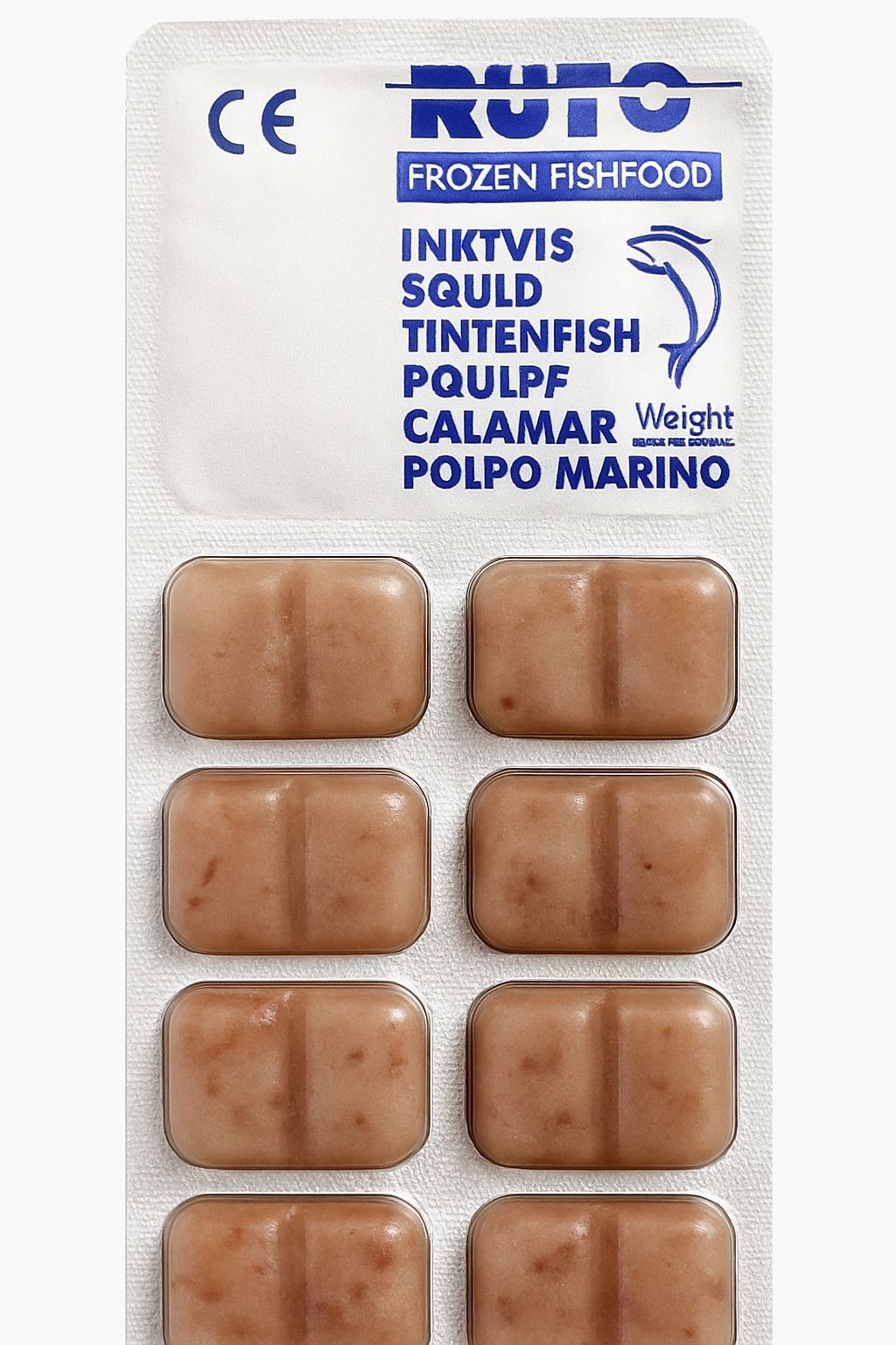 Rutos Blister Tintenfisch 100g von Frostfutter Lager M