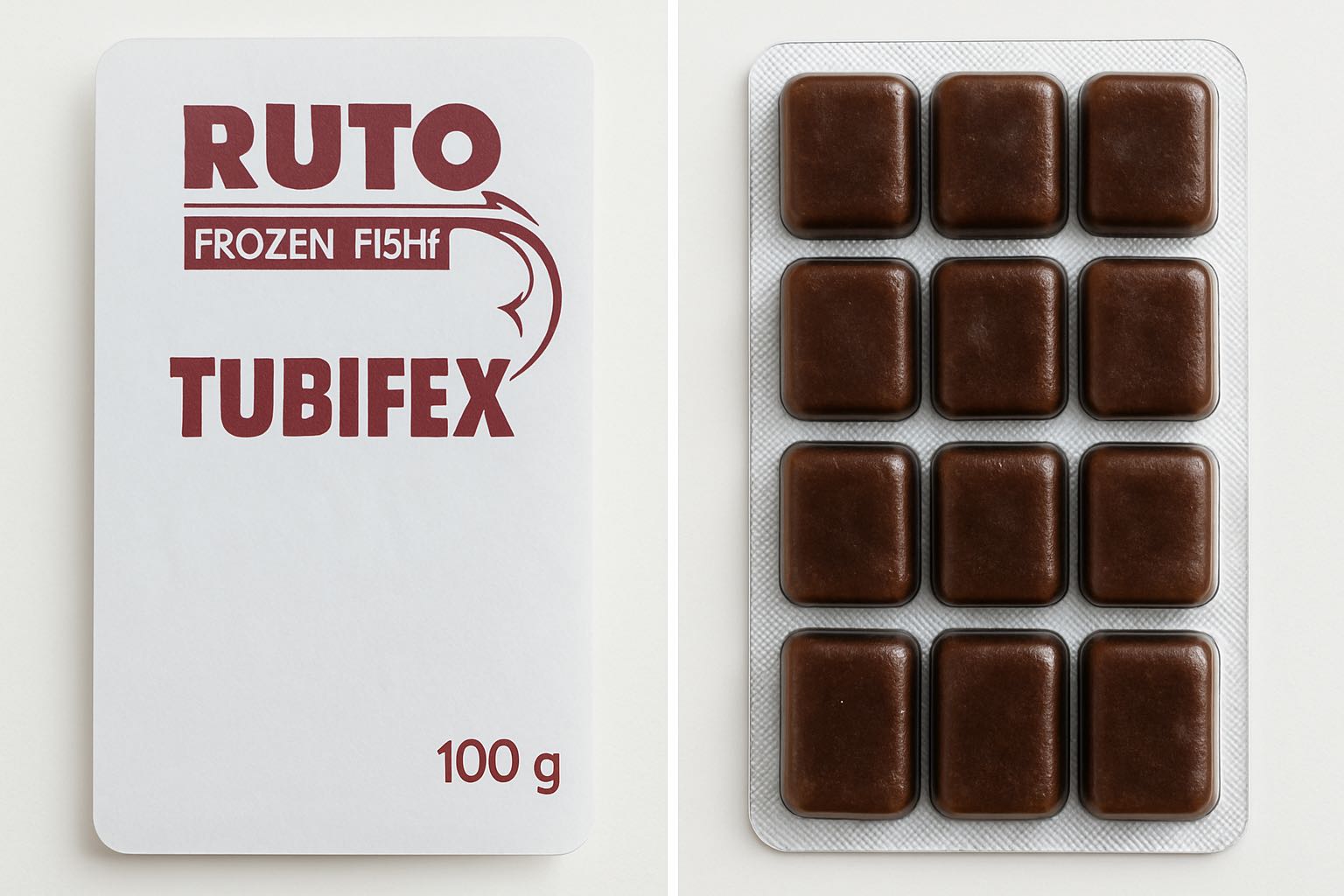 Rutos Blister Tubifex 100g von Frostfutter Lager M