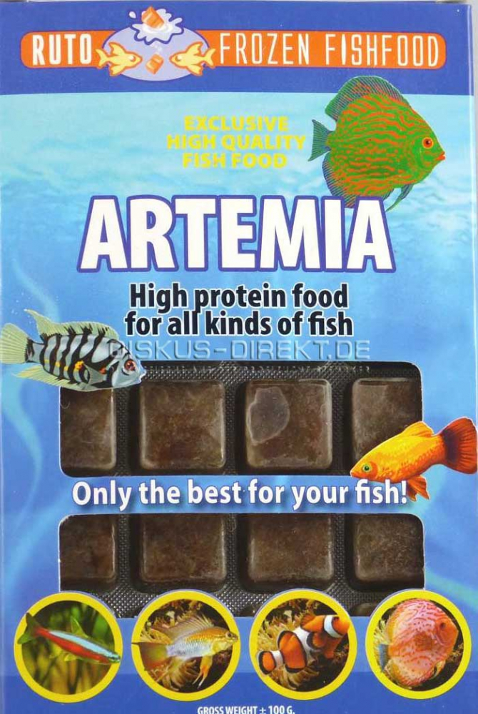 Salinenkrebse - Artemia- NewLine - 100g Blister von Frostfutter Lager M