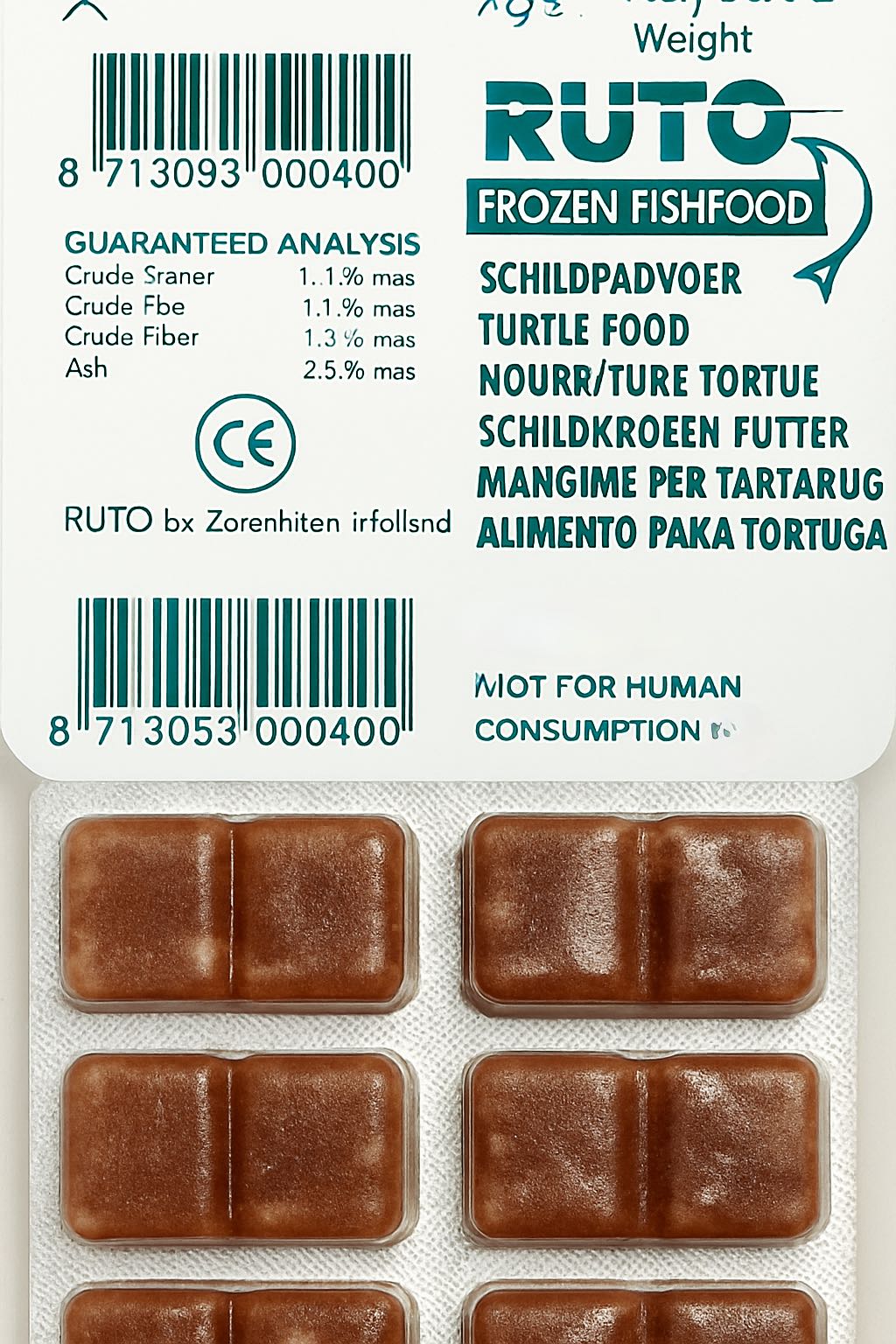 Schildkrötenfutter Ruto Blister 100g von Frostfutter Lager M