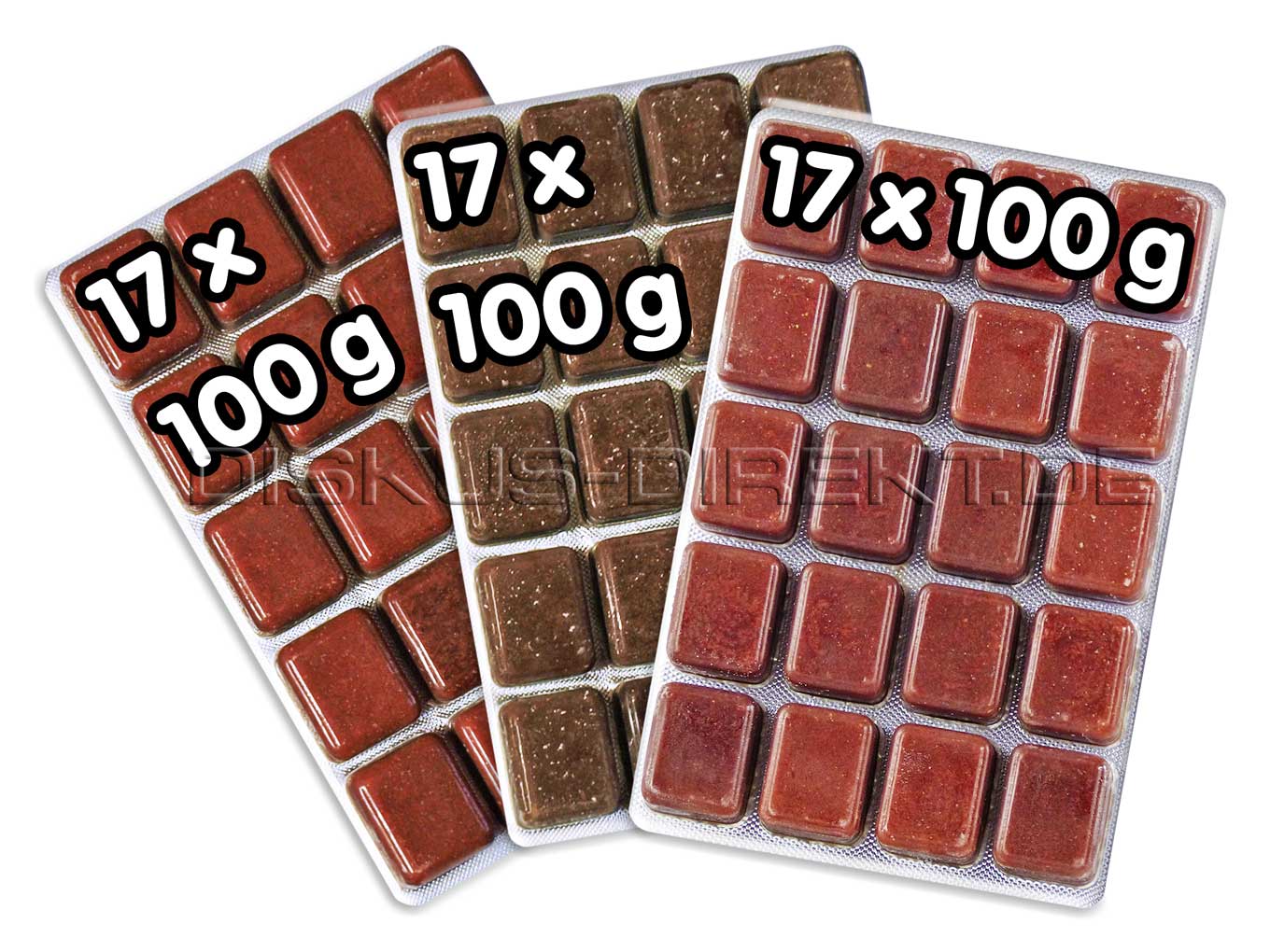 Vorteilspaket 100g Blister Stendker GoodHeart ALLE Sorten: 17 x 100g 'Spirulina Alge', 17 x 100g 'Colour', 17 x 100g Goodheart 'Classic' = 5,1kg von Frostfutter Lager M