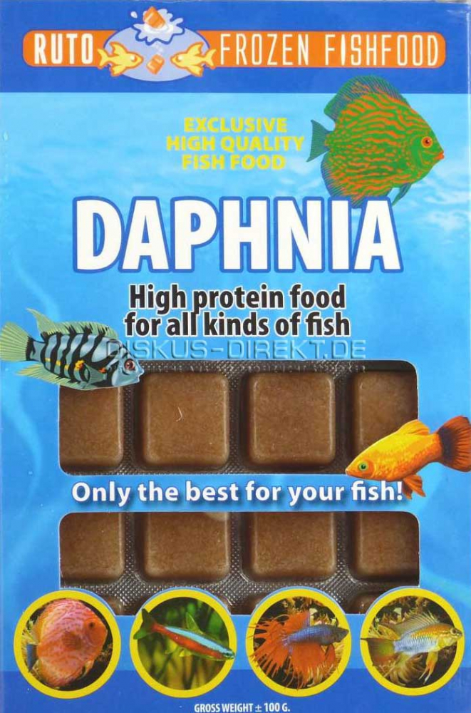 Wasserflöhe - Daphnia - NewLine - 100g Blister von Frostfutter Lager M