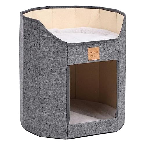 Cat Condos For Four Season Double Deck Cats Tree Kitten House Sleeping Bed Anti-Scratching Cave House Pet Cat Supplies Cat House Foldable Cat Hideaway von Frotox