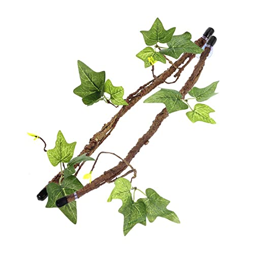 Frotox 2 Stück Eidechsen Kletterpflanze Saugnapf Zweig Geckos Zweig Kleintier Kletterpflanze Bequemer Saugnapf Zweig Eidechsen Kletterzweig von Frotox