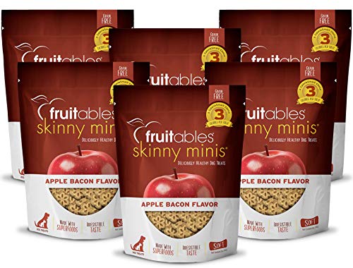 Fruitables Skinny Minis Apple Bacon Soft & Chewy Dog treat 12oz - Pack of 3 von Fruitables