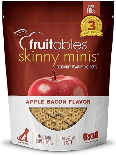 Fruitables Skinny Minis Apple Bacon Soft & Chewy Dog treat 12oz - Pack of 6 von Fruitables