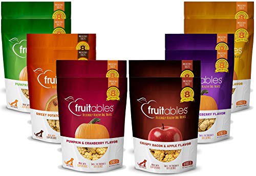 HonLena Fruitables 7 Ounce All Natural Baked Crunchy Dog Treats Variety Packs von Fruitables