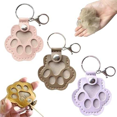 Frundoo Schlüsselanhänger für Tierhaare, 3 Pcs Hundehaar-Sammler, Gedenkflasche, Schlüsselanhänger zum Sammeln von Katzen-und Hundehaaren, Niedlicher Schlüsselanhänger Katzenhaar Aufbewahrungsflasche Frundoo Schlüsselanhänger für Tierhaare, 3 Pcs Hundehaar-Sammler, Gedenkflasche, Schlüsselanhänger zum Sammeln von Katzen-und Hundehaaren, Niedlicher Schlüsselanhänger Katzenhaar Aufbewahrungsflasche von Frundoo