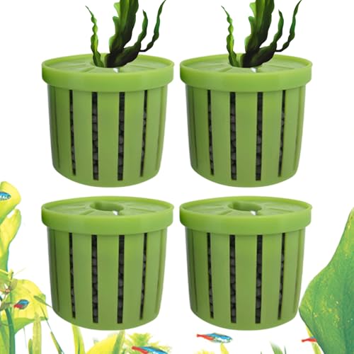 Aquarium Plant Holder, Set of 4 Hydroponic Fish Tank, Small Stable Planting Baskets Decorations, Wall Window Pond Garden Shelf Planter for Aquatic Plants, 4x3.4x3.5cm Aquarium Plant Holder, Set of 4 Hydroponic Fish Tank, Small Stable Planting Baskets Decorations, Wall Window Pond Garden Shelf Planter for Aquatic Plants, 4x3.4x3.5cm von Fruusv