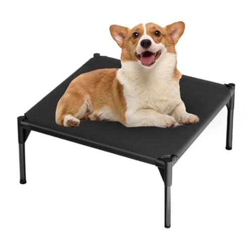 Elevated Dog Bed, Waterproof Raised Dog Cot Indoor, Washable Breathable Pet Sleeping Metal Frame, Sturdy Cooling Rest for Puppy Lounging Napping Crate Use, 49x49x19cm Elevated Dog Bed, Waterproof Raised Dog Cot Indoor, Washable Breathable Pet Sleeping Metal Frame, Sturdy Cooling Rest for Puppy Lounging Napping Crate Use, 49x49x19cm von Fruusv
