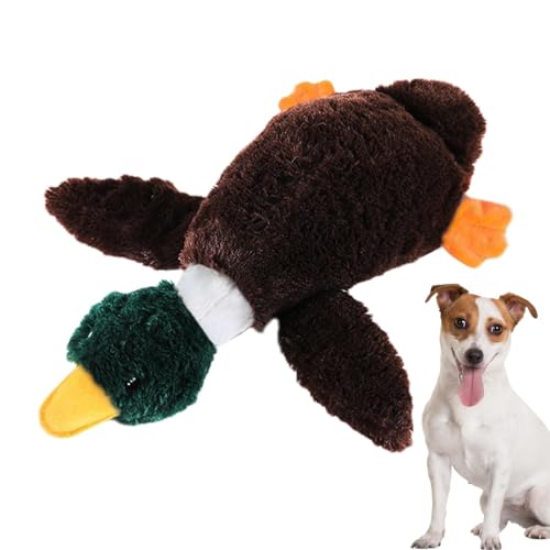 Entenzähne knirschendes Hundespielzeug, Ente Quietschendes Hundespielzeug, interaktives Tier-Plüschtier, vielseitiges Entenförmiges nicht gefülltes Plüschtier mit eingebautem Quietscher für Entenzähne knirschendes Hundespielzeug, Ente Quietschendes Hundespielzeug, interaktives Tier-Plüschtier, vielseitiges Entenförmiges nicht gefülltes Plüschtier mit eingebautem Quietscher für von Fruusv