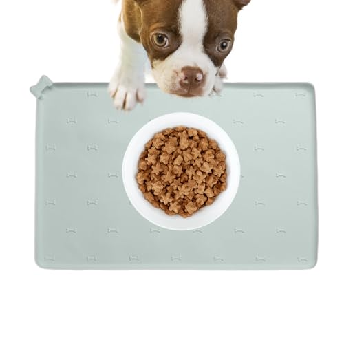 Feeding Mat, Puppy Food Pad, 23.6 X 15.7 Inch Silicone Non-Slip Foldable, Fast Drying Anti-Spill Pet Feedings Dogs, Cats, Indoor Floor & Kitchen Use, Ideal for Feeding von Fruusv