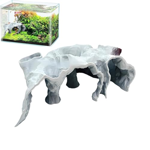 Fruusv Aquariumhöhle, Zuchtunterstand, Aquarium-Dekoration, Landschaftsdekoration auf Ihrem Betta, Cory, Buntbarsch, Guppy, Reptil, ideal für die Zucht, natürlicher Lebensraum Setup, S, M, L von Fruusv