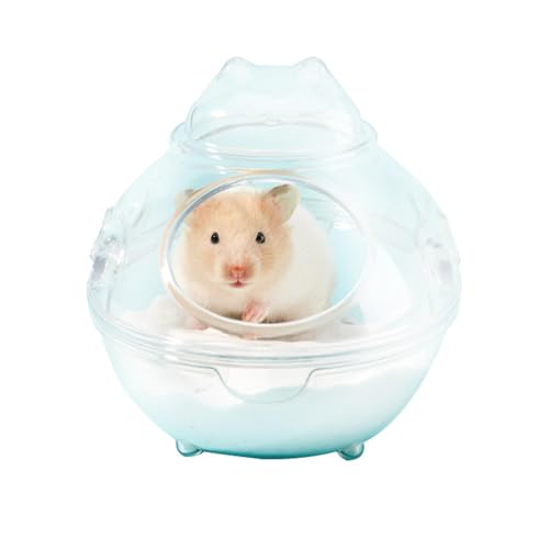 Fruusv Hamster Sandkasten | U-Boot-Form Transparenter Hamsterbad Sandkasten - Staubbadbehälter, Waschbare Staubbadewanne für Kleintiere, Rennmäuse, Toilette, Lemming, Hamster von Fruusv