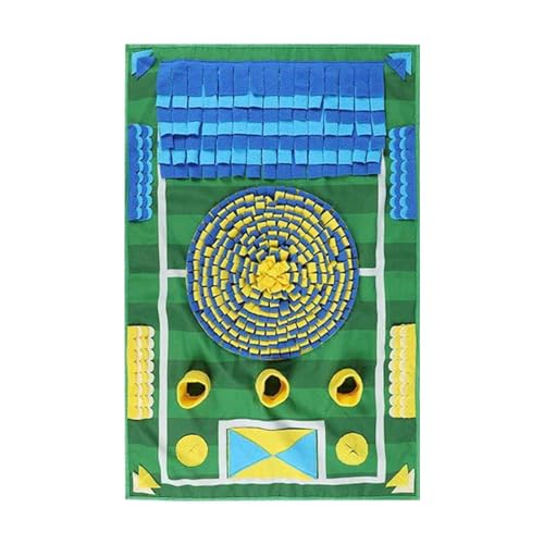 Fruusv Hunde-Futtermatten – Hunde-Fußball-Themen-Haustiermatte, interaktives Hunde-Puzzle-Spielzeug, Bereicherung, Schnüffelaktivitätsmatte für langsames Essen, Geruchstraining von Fruusv