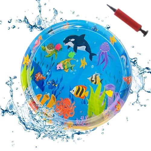 Fruusv Interaktives sensorisches Wasserpad für Katzen, Katzenwassersensor-Pad, aufblasbare Katzenwassermatte, sensorische Wassermatte für Haustiere, Wassersensorische Matte für Katzen von Fruusv