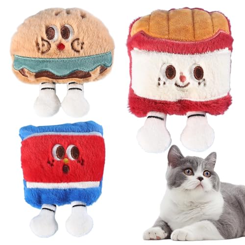 Fruusv Kätzchen-Plüschspielzeug, Katzenminze, 3-teilig, niedlich mit Katzenminze, weiche und interaktive Kaubälle, Leckerli-Spender, Glocken für Indoor-Katzen und Kätzchen, (mehrfarbig, 3 Stück), 120 Fruusv Kätzchen-Plüschspielzeug, Katzenminze, 3-teilig, niedlich mit Katzenminze, weiche und interaktive Kaubälle, Leckerli-Spender, Glocken für Indoor-Katzen und Kätzchen, (mehrfarbig, 3 Stück), 120 von Fruusv