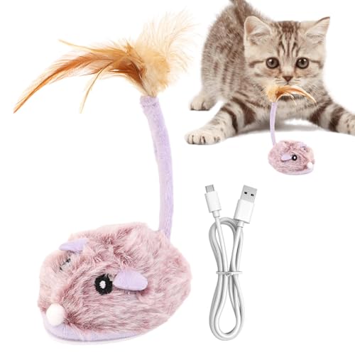 Fruusv Katzen-Mäuse-Spielzeug, interaktives Kauspielzeug für Katzen, realistische Mäuse, Katzenspielzeug, Katzenspielzeug, Katzenspielzeug für Indoor-Katzen, lustiges Übungs-Katzen-Puzzle-Spielzeug von Fruusv