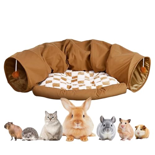 Fruusv Katzenspielzeug Tunnel Abnehmbar | Winter Warm Katzenbett,Verstärkte Waschbare Höhle Für Indoor Und Spiel Erkundung Bewegung Bewegungsförderung Und Unterhaltung Für Kätzchen von Fruusv