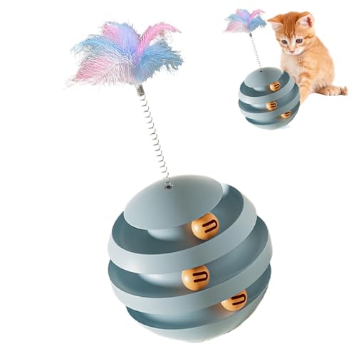 Fruusv Katzenspielzeug mit Ball, Kätzchen-Puzzle-Spielzeug, Katzenball-Spielzeug, rollendes Katzenspielzeug, Katzenunterhaltungsspielzeug, Katzen-Drehteller-Spielzeug, Katzenballturm Fruusv Katzenspielzeug mit Ball, Kätzchen-Puzzle-Spielzeug, Katzenball-Spielzeug, rollendes Katzenspielzeug, Katzenunterhaltungsspielzeug, Katzen-Drehteller-Spielzeug, Katzenballturm von Fruusv