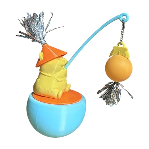 Fruusv Katzenspielzeug mit Ball, niedliches 360-Grad-Drehung, Kätzchen-Spiel für die Jagd, Simulation, geistige Stimulation, Kratzen, Training, Wohnzimmer, Outdoor, Reisen von Fruusv