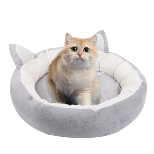 Fruusv Soft Pet Bed | Cozy Cat Cushion Bed with Adorable Cat Ear Design | Breathable Plush Sleeping Mat for Small and Medium Cats and Dogs, Comfortable Nest for Pets Fruusv Soft Pet Bed | Cozy Cat Cushion Bed with Adorable Cat Ear Design | Breathable Plush Sleeping Mat for Small and Medium Cats and Dogs, Comfortable Nest for Pets von Fruusv