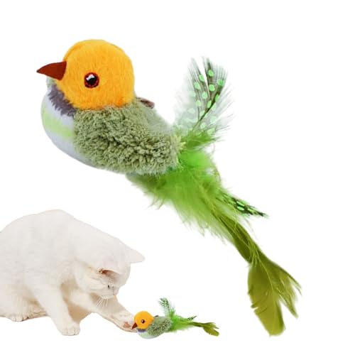 Geburtstag Katze Unterhaltung Spielzeug Realistische Zwitschern Vogel Katze Jagd Vogel Spielzeug Abnehmbare Flügel Katzenspielzeug Katze Vogel Spielzeug Fliegende Katze Spielzeug für Gefiederte Vogel von Fruusv
