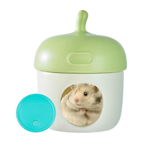 Hamsterhaus Niedliche Keramik Hamster Höhle Kühlung Kleintier Eiskäfig Zubehör für Zwerghamster Rennmäuse Mäuse Einzigartige Käfig von Fruusv