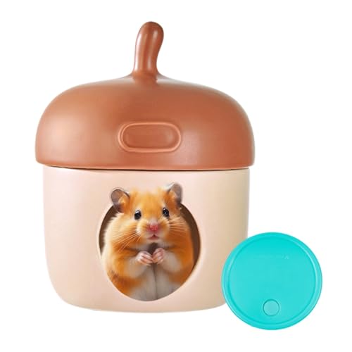 Hamsterhaus Niedliche Keramik Hamster Höhle Kühlung Kleintier Eiskäfig Zubehör für Zwerghamster Rennmäuse Mäuse Einzigartige Käfig von Fruusv
