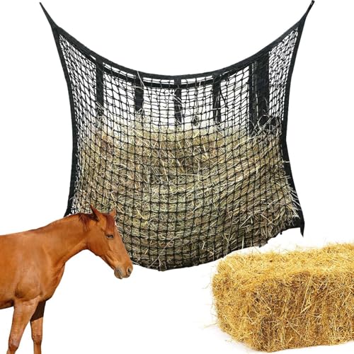 Horse Hay Feeder, Rectangle Slow Horse Grass Nets, Tear-Resistant Bags with 3cm Holes, Portable Supplies for Preventing Overeating, Eating Design, 90 * 120cm, 580g Horse Hay Feeder, Rectangle Slow Horse Grass Nets, Tear-Resistant Bags with 3cm Holes, Portable Supplies for Preventing Overeating, Eating Design, 90 * 120cm, 580g von Fruusv