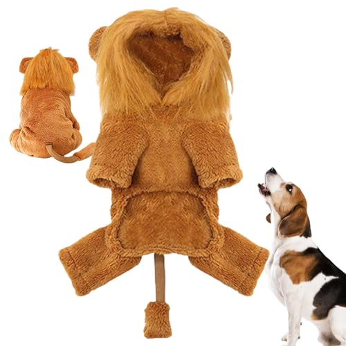 Hunde-Löwen-Kostüm – gemütliches Haustier-Cosplay-Kostüm mit weicher Löwen-Perücke, perfekt für kleine bis große Hunde – niedliche, warme und lustige Haustierkleidung für Halloween, Partys und den Hunde-Löwen-Kostüm – gemütliches Haustier-Cosplay-Kostüm mit weicher Löwen-Perücke, perfekt für kleine bis große Hunde – niedliche, warme und lustige Haustierkleidung für Halloween, Partys und den von Fruusv