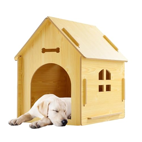 Hundehütte aus Holz, Hundehütte Outdoor, Wetterfeste Hundehütte, Hundehütte mit Dach, Regendicht, Hundehütte für Terrasse, Outdoor, Katzenhaus für Terrasse, Hof, Hundehütte aus Holz, Hundehütte Outdoor, Wetterfeste Hundehütte, Hundehütte mit Dach, Regendicht, Hundehütte für Terrasse, Outdoor, Katzenhaus für Terrasse, Hof, von Fruusv