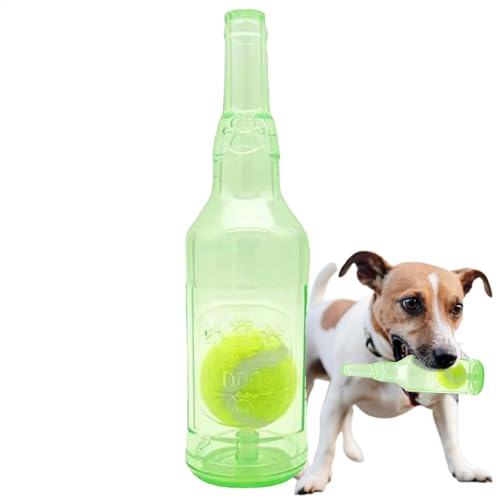 Hundespielzeugflasche, schwimmendes Quietschspielzeug interaktiv mit Tennisball im Inneren, Zahnspielzeug für kleine und mittelgroße Hunde, lustiges Haustierzubehör zum Apportieren und , 1 Stück Hundespielzeugflasche, schwimmendes Quietschspielzeug interaktiv mit Tennisball im Inneren, Zahnspielzeug für kleine und mittelgroße Hunde, lustiges Haustierzubehör zum Apportieren und , 1 Stück von Fruusv