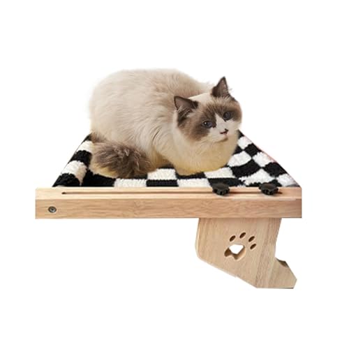 Katzen-Sitzstange für Fensterbank | Katzenbett aus | Verstellbarer Katzenfensterbank-Nest, Hängemattensitz mit gepolstertem Bettbezug zum Schlafen und Spielen Katzen-Sitzstange für Fensterbank | Katzenbett aus | Verstellbarer Katzenfensterbank-Nest, Hängemattensitz mit gepolstertem Bettbezug zum Schlafen und Spielen von Fruusv