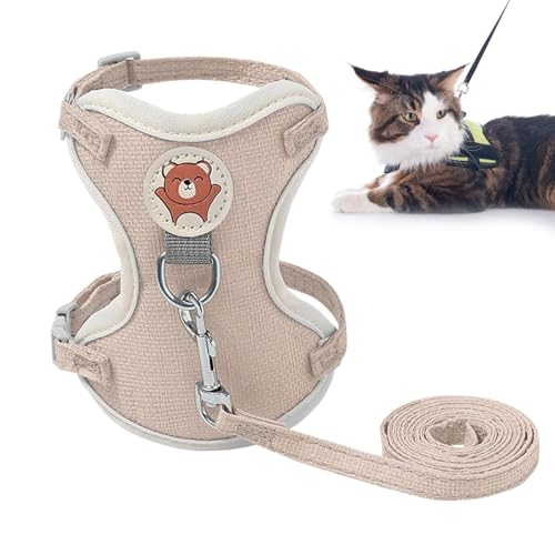 Katzengeschirr, Verstellbares Katzengeschirr, Ausbruchsicheres Katzengeschirr, Weiches Katzengeschirr Weste, Atmungsaktives Katzengeschirr, Leichtes Katzengeschirr, Outdoor Katzengeschirr, Bequemes von Fruusv