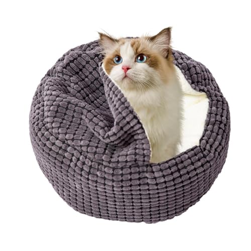 Katzenhöhlenbett, bequemes Katzennest für den Innenbereich, gemütliches, waschbares Haustier-Ruhebett für kleine, mittelgroße Katzen und Hunde, weiches Kätzchen-Höhlenbett für ganzjährigen Komfort Katzenhöhlenbett, bequemes Katzennest für den Innenbereich, gemütliches, waschbares Haustier-Ruhebett für kleine, mittelgroße Katzen und Hunde, weiches Kätzchen-Höhlenbett für ganzjährigen Komfort von Fruusv
